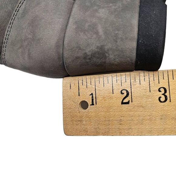 UGG Joely Wedge Boot 1012528 Gray Leather Zip Waterproof Lined Boots Size 7 - Picture 9 of 12
